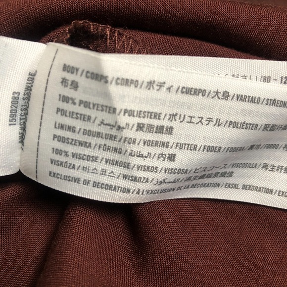 Abercrombie & Fitch‎ Women's Brown Floral Boho Tiered Babydoll Mini Dress Size S - Picture 15 of 16